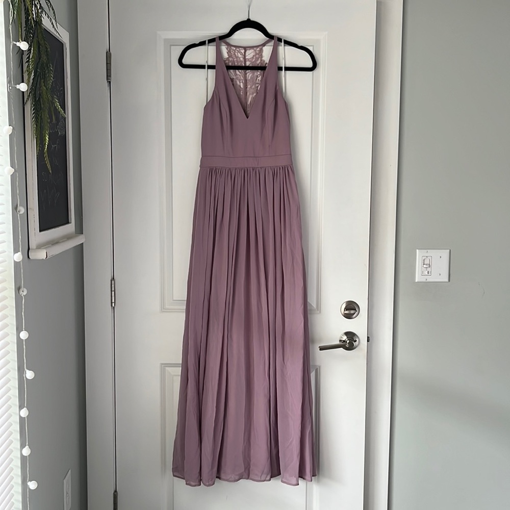Lilac Lulus floor length prom dress size small